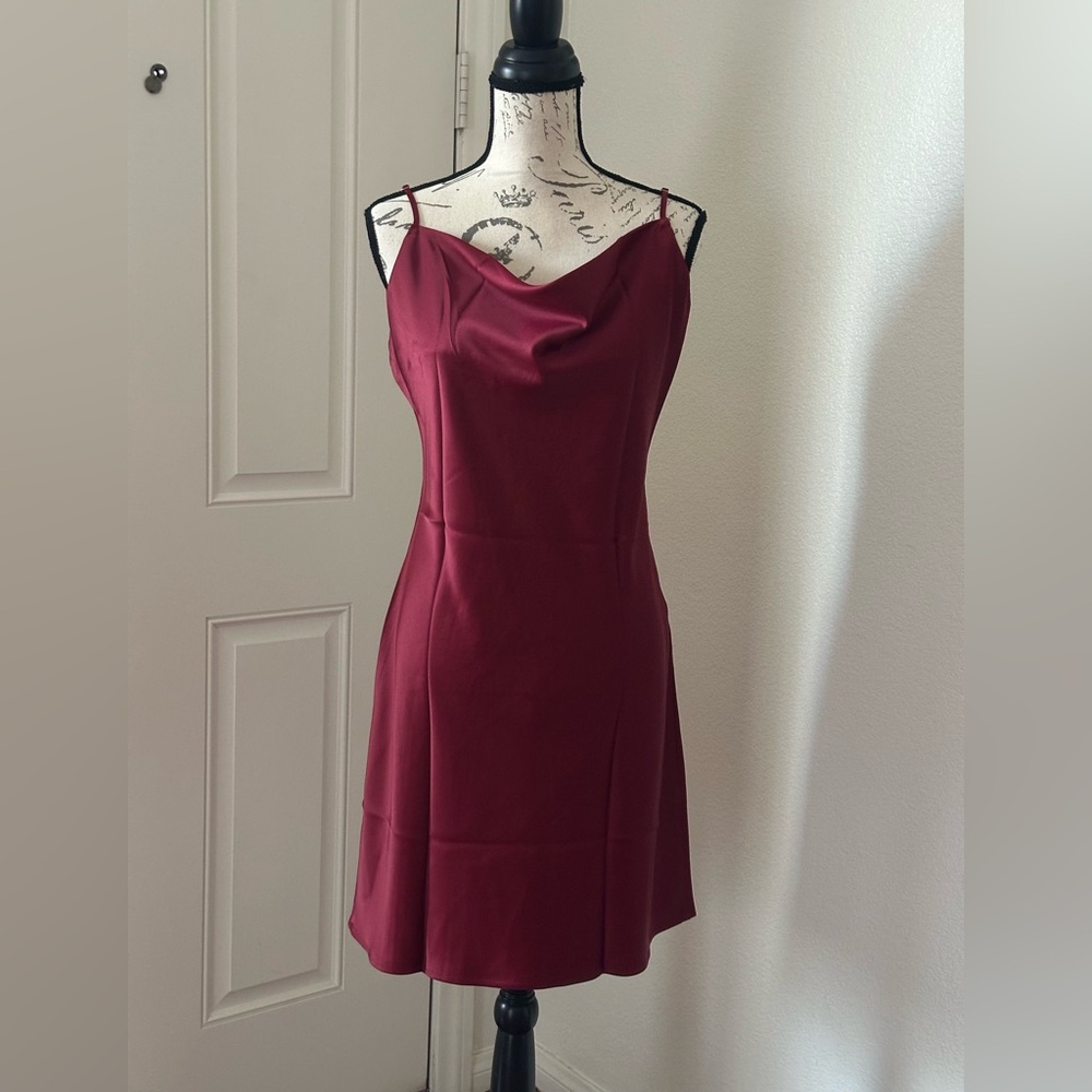 Elegant Burgundy Slip Dress